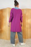 Winnie Ribby Stretch Longline Fine Knit Magenta
